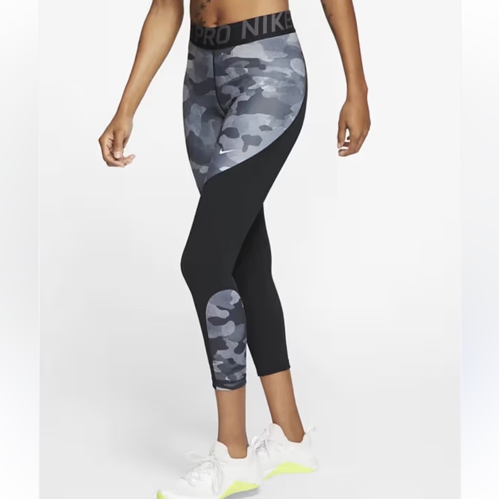 Nike Black and Gray Camo Leggings